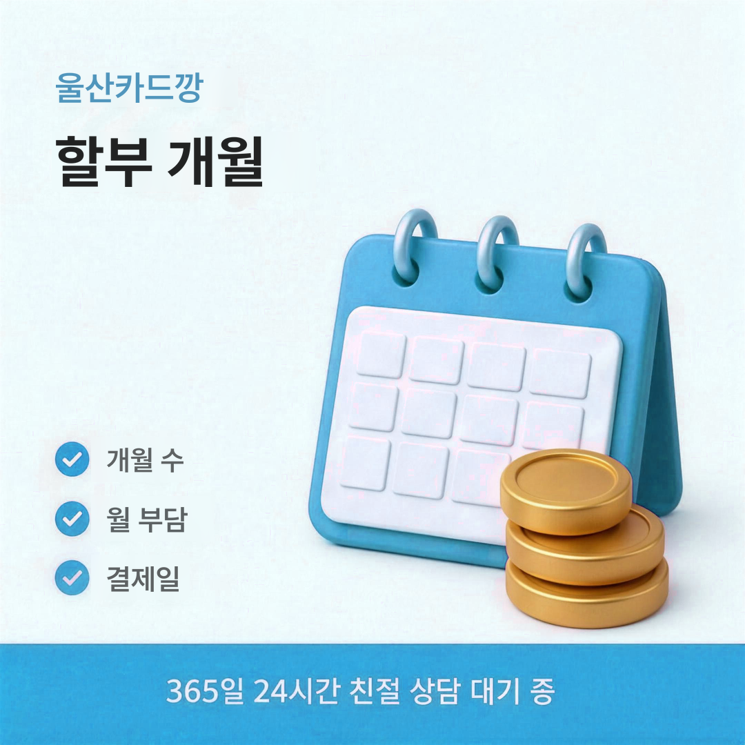 다음머니 울산카드깡 할부 개월 안내